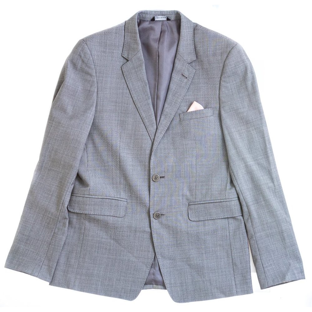 Seven/26 3 Piece Slim Sharkskin Suit 38R Men's